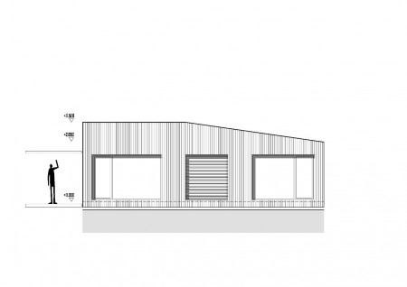 čelný pohľad na západnú fasádu